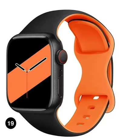 Two-Tone Silicone Sport Band for Apple Watch – Soft & Stylish