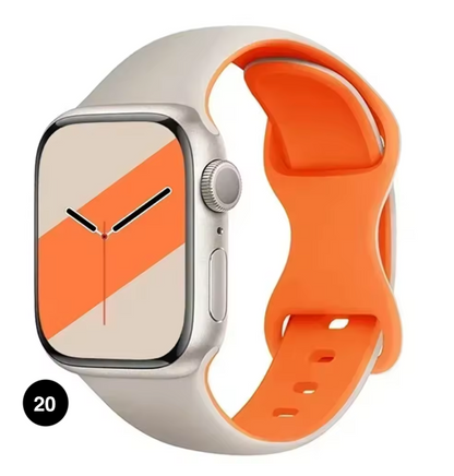 Two-Tone Silicone Sport Band for Apple Watch – Soft & Stylish