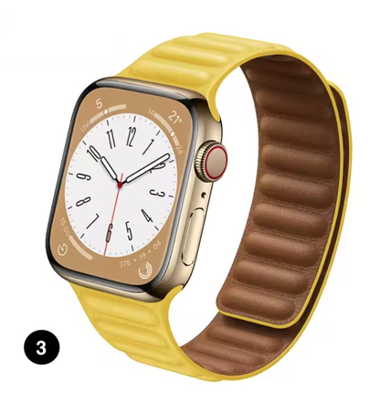 Magnetic Apple Watch Strap – Elegant Leather-Look, Adjustable, Secure & Comfortable