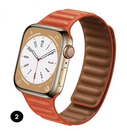 Magnetic Apple Watch Strap – Elegant Leather-Look, Adjustable, Secure & Comfortable