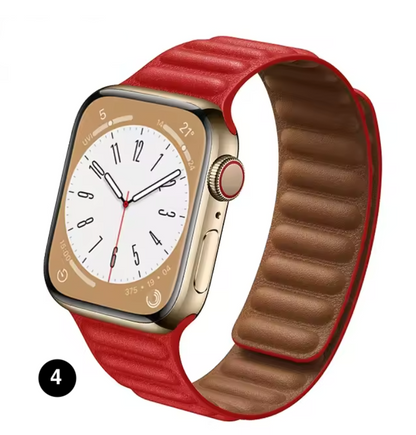 Magnetic Apple Watch Strap – Elegant Leather-Look, Adjustable, Secure & Comfortable