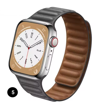 Magnetic Apple Watch Strap – Elegant Leather-Look, Adjustable, Secure & Comfortable