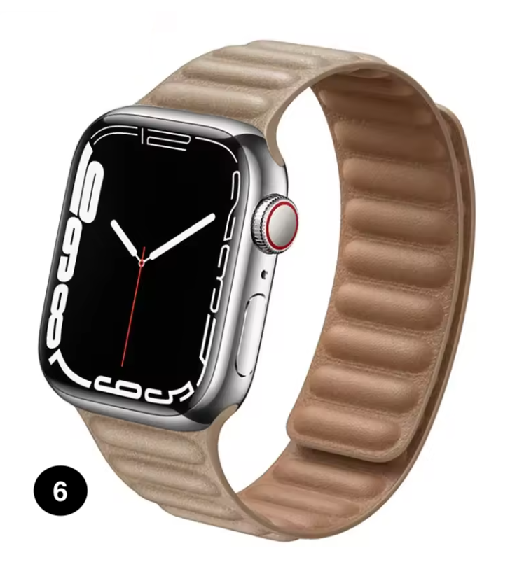 Magnetic Apple Watch Strap – Elegant Leather-Look, Adjustable, Secure & Comfortable