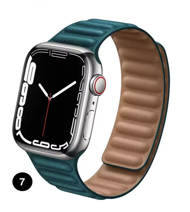 Magnetic Apple Watch Strap – Elegant Leather-Look, Adjustable, Secure & Comfortable