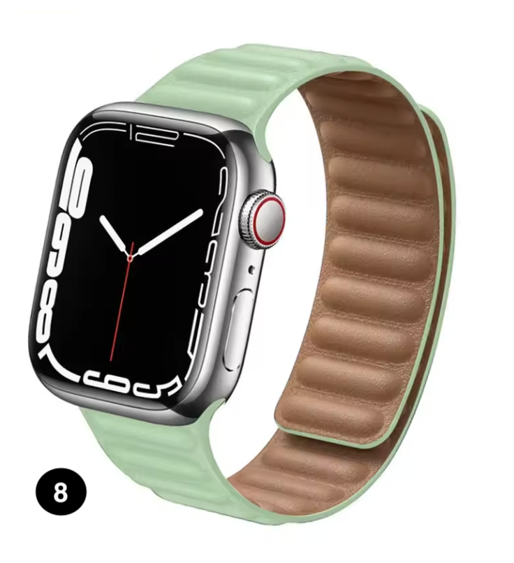 Magnetic Apple Watch Strap – Elegant Leather-Look, Adjustable, Secure & Comfortable