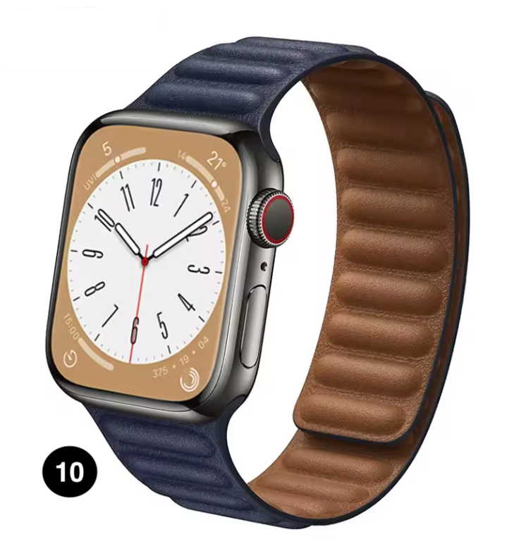 Magnetic Apple Watch Strap – Elegant Leather-Look, Adjustable, Secure & Comfortable