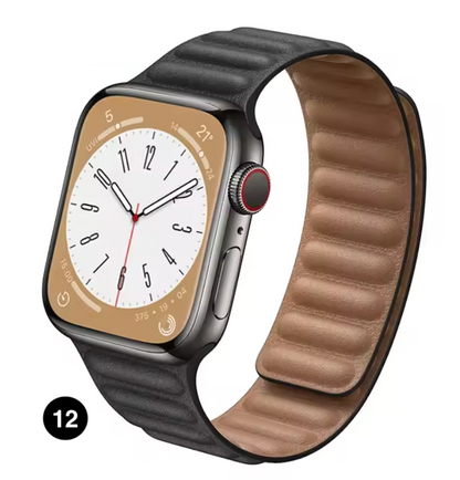 Magnetic Apple Watch Strap – Elegant Leather-Look, Adjustable, Secure & Comfortable