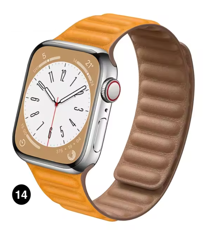 Magnetic Apple Watch Strap – Elegant Leather-Look, Adjustable, Secure & Comfortable