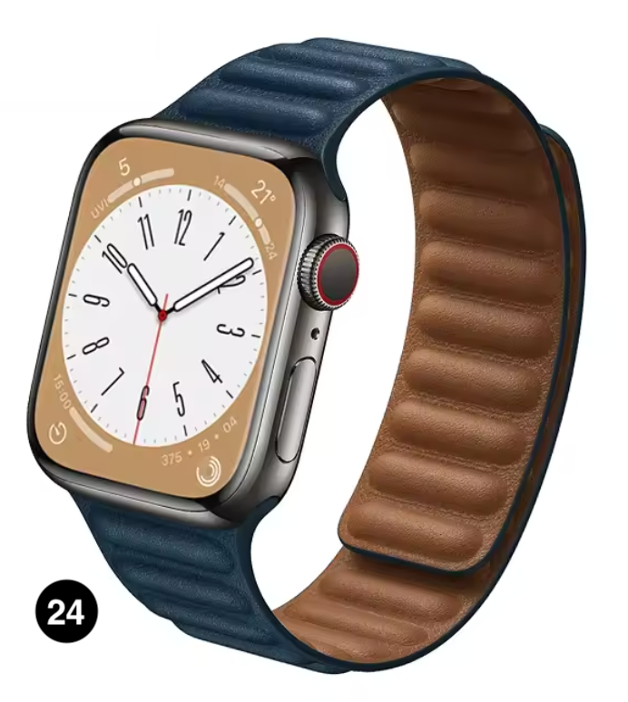 Magnetic Apple Watch Strap – Elegant Leather-Look, Adjustable, Secure & Comfortable