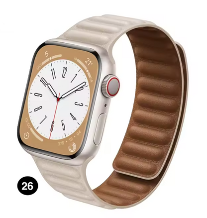 Magnetic Apple Watch Strap – Elegant Leather-Look, Adjustable, Secure & Comfortable