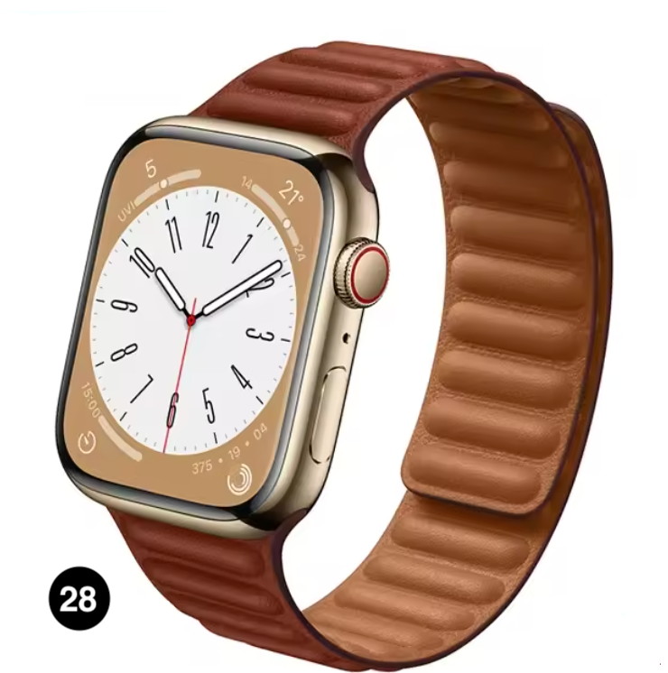 Magnetic Apple Watch Strap – Elegant Leather-Look, Adjustable, Secure & Comfortable