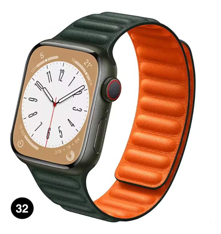 Magnetic Apple Watch Strap – Elegant Leather-Look, Adjustable, Secure & Comfortable