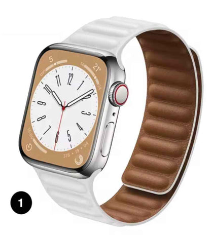 Magnetic Apple Watch Strap – Elegant Leather-Look, Adjustable, Secure & Comfortable