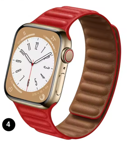 Magnetic Apple Watch Strap – Elegant Leather-Look, Adjustable, Secure & Comfortable