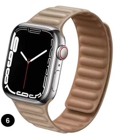 Magnetic Apple Watch Strap – Elegant Leather-Look, Adjustable, Secure & Comfortable