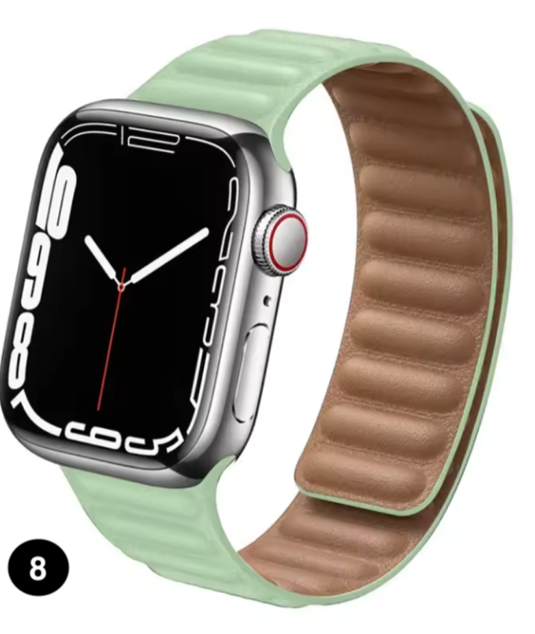 Magnetic Apple Watch Strap – Elegant Leather-Look, Adjustable, Secure & Comfortable