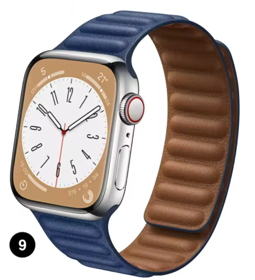 Magnetic Apple Watch Strap – Elegant Leather-Look, Adjustable, Secure & Comfortable