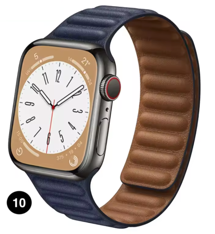 Magnetic Apple Watch Strap – Elegant Leather-Look, Adjustable, Secure & Comfortable