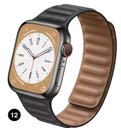 Magnetic Apple Watch Strap – Elegant Leather-Look, Adjustable, Secure & Comfortable