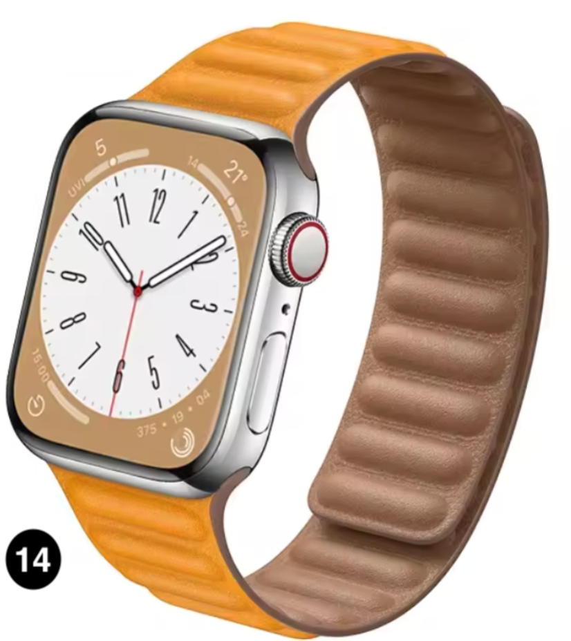 Magnetic Apple Watch Strap – Elegant Leather-Look, Adjustable, Secure & Comfortable