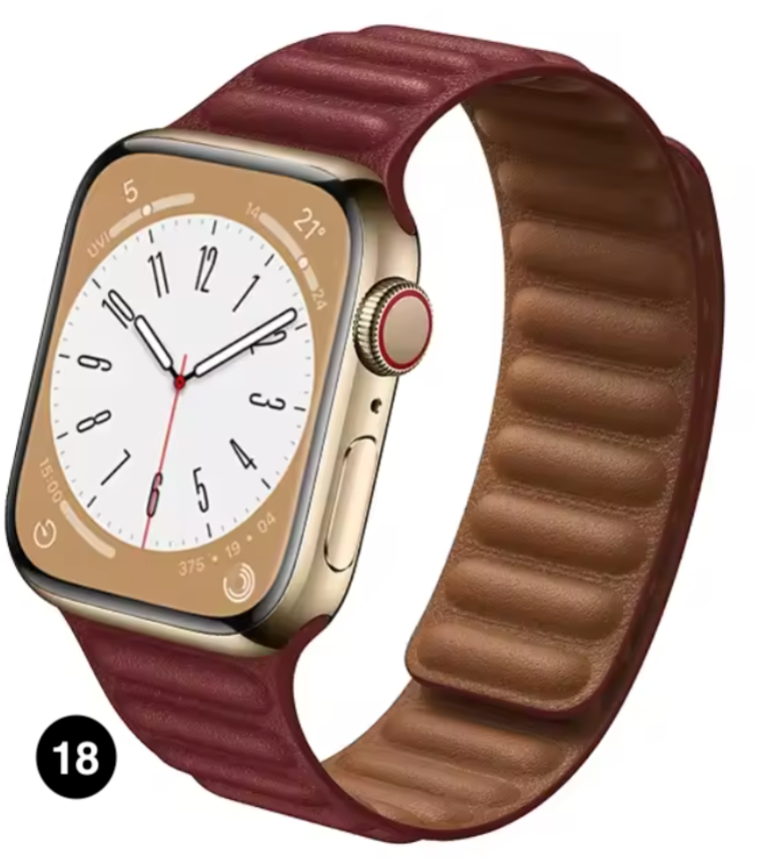 Magnetic Apple Watch Strap – Elegant Leather-Look, Adjustable, Secure & Comfortable