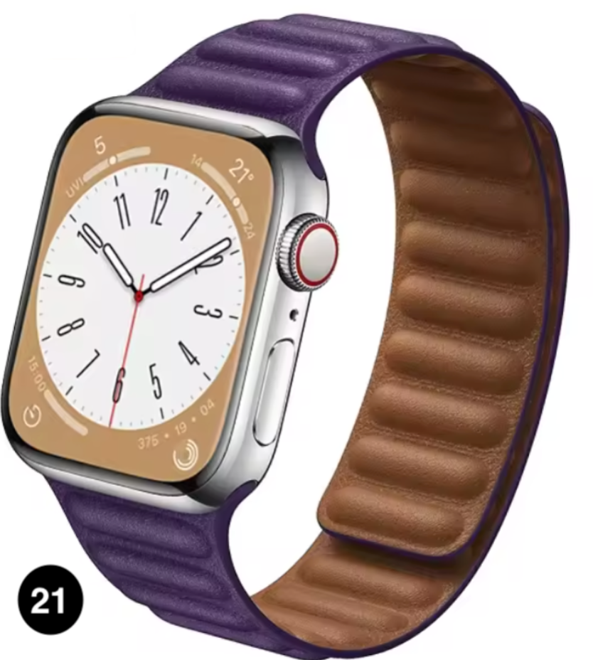 Magnetic Apple Watch Strap – Elegant Leather-Look, Adjustable, Secure & Comfortable