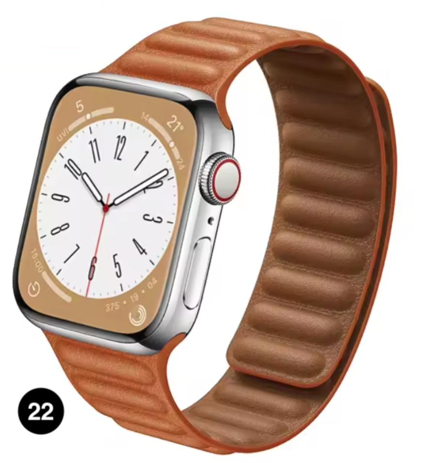 Magnetic Apple Watch Strap – Elegant Leather-Look, Adjustable, Secure & Comfortable