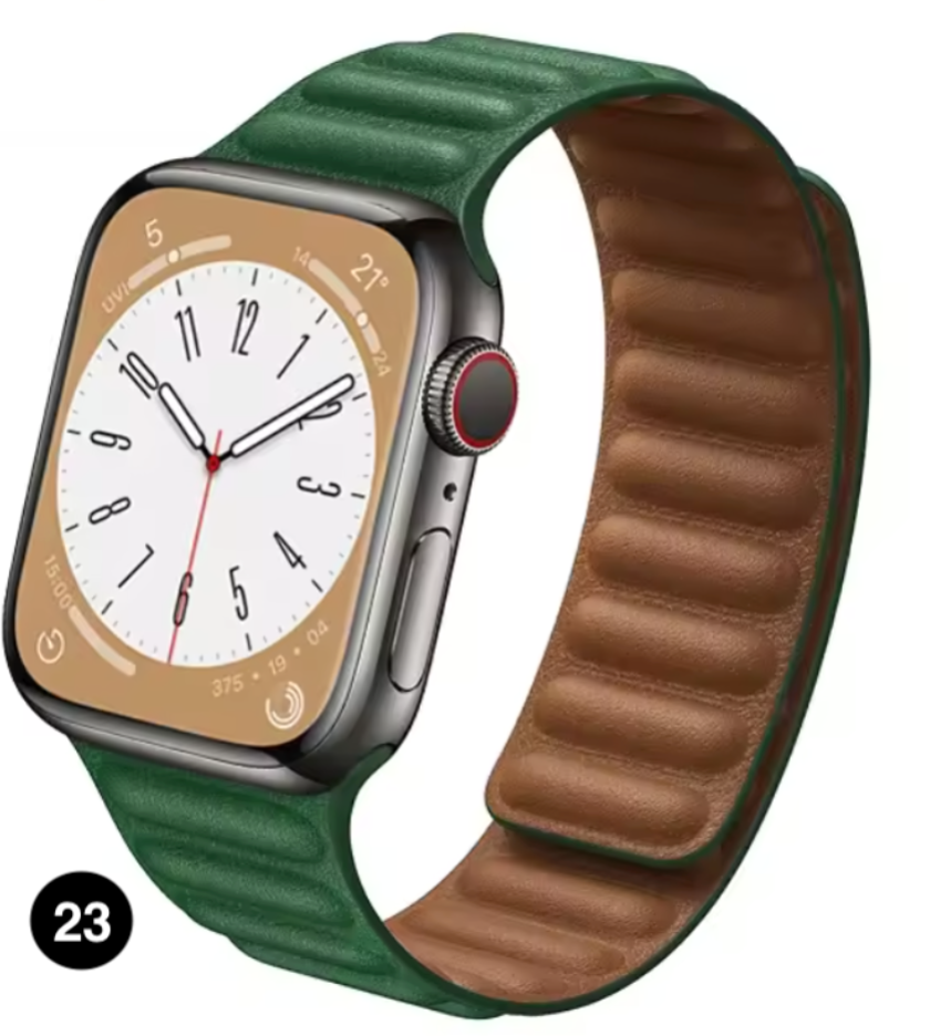 Magnetic Apple Watch Strap – Elegant Leather-Look, Adjustable, Secure & Comfortable