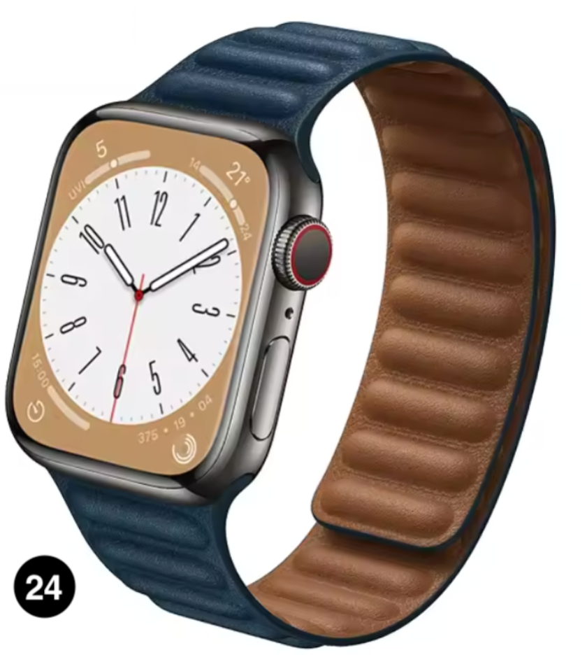 Magnetic Apple Watch Strap – Elegant Leather-Look, Adjustable, Secure & Comfortable