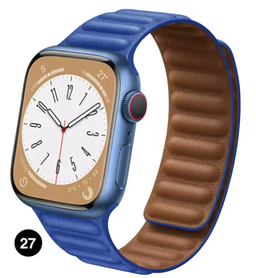 Magnetic Apple Watch Strap – Elegant Leather-Look, Adjustable, Secure & Comfortable