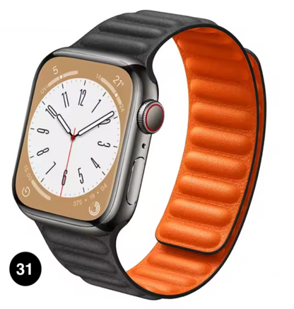 Magnetic Apple Watch Strap – Elegant Leather-Look, Adjustable, Secure & Comfortable
