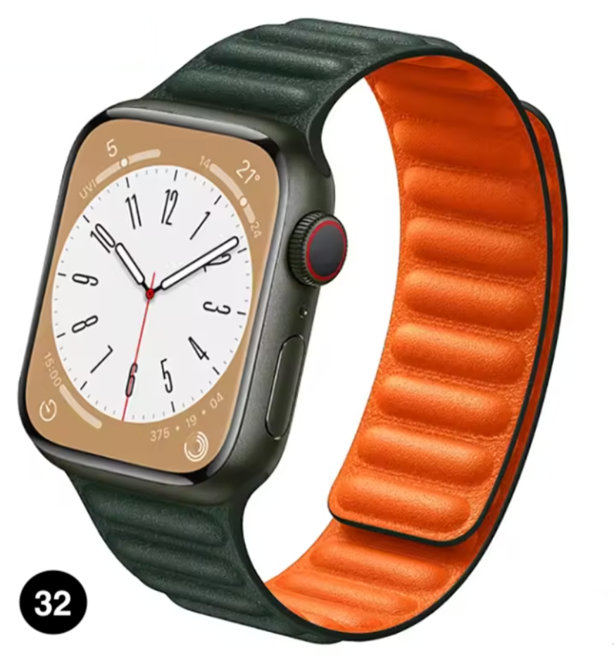 Magnetic Apple Watch Strap – Elegant Leather-Look, Adjustable, Secure & Comfortable