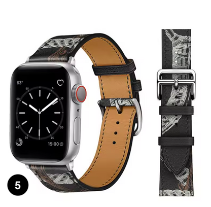 Premium Leather Strap for Apple Watch – Elegant Single Tour Bracelet