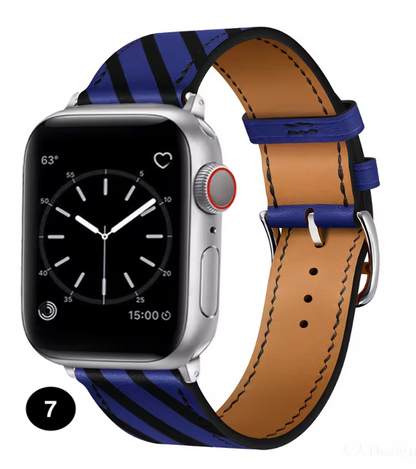 Premium Leather Strap for Apple Watch – Elegant Single Tour Bracelet