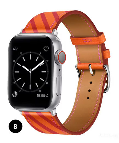 Premium Leather Strap for Apple Watch – Elegant Single Tour Bracelet