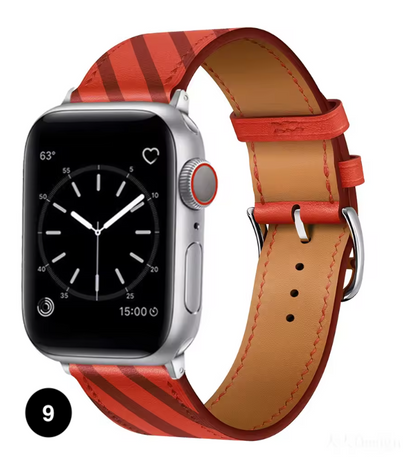 Premium Leather Strap for Apple Watch – Elegant Single Tour Bracelet