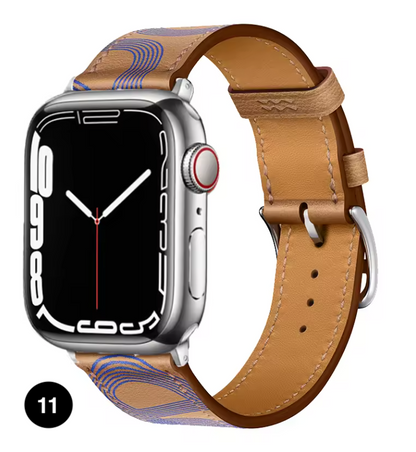 Premium Leather Strap for Apple Watch – Elegant Single Tour Bracelet