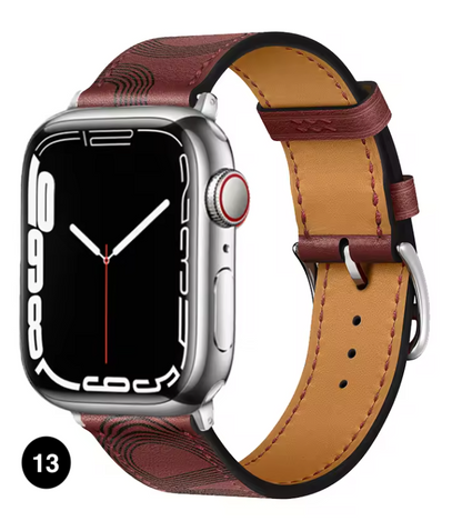 Premium Leather Strap for Apple Watch – Elegant Single Tour Bracelet