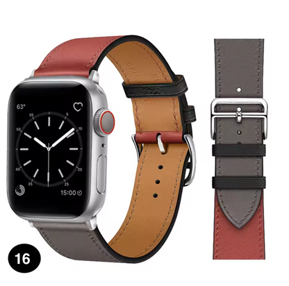 Premium Leather Strap for Apple Watch – Elegant Single Tour Bracelet