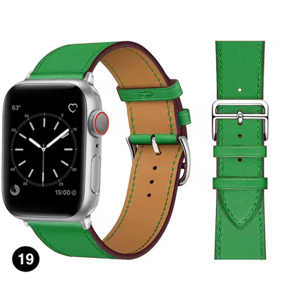 Premium Leather Strap for Apple Watch – Elegant Single Tour Bracelet