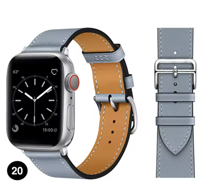 Premium Leather Strap for Apple Watch – Elegant Single Tour Bracelet