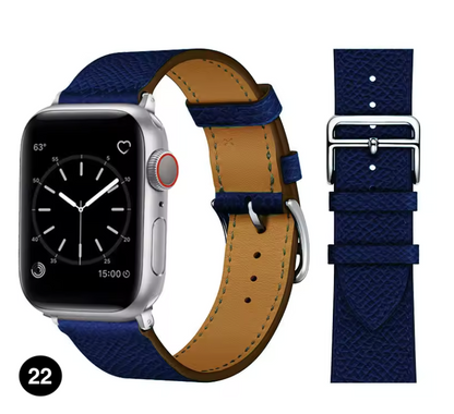 Premium Leather Strap for Apple Watch – Elegant Single Tour Bracelet