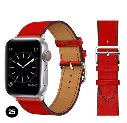 Premium Leather Strap for Apple Watch – Elegant Single Tour Bracelet