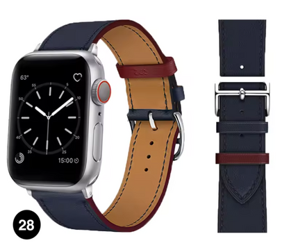 Premium Leather Strap for Apple Watch – Elegant Single Tour Bracelet