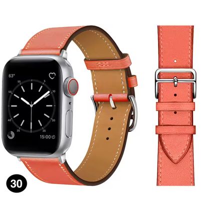 Premium Leather Strap for Apple Watch – Elegant Single Tour Bracelet