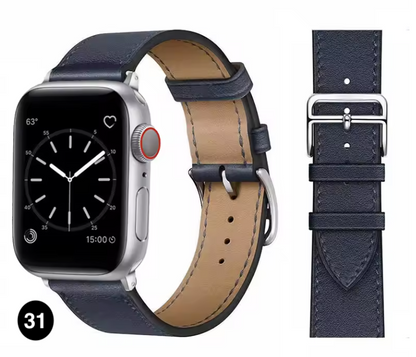 Premium Leather Strap for Apple Watch – Elegant Single Tour Bracelet