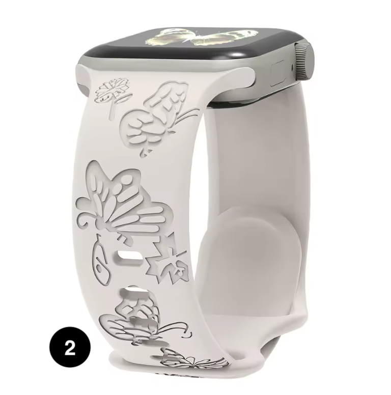 Engraved Silicone Band for Apple Watch – Stylish & Comfortable Strap