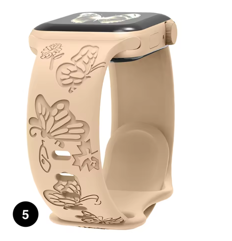 Engraved Silicone Band for Apple Watch – Stylish & Comfortable Strap