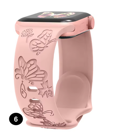 Engraved Silicone Band for Apple Watch – Stylish & Comfortable Strap