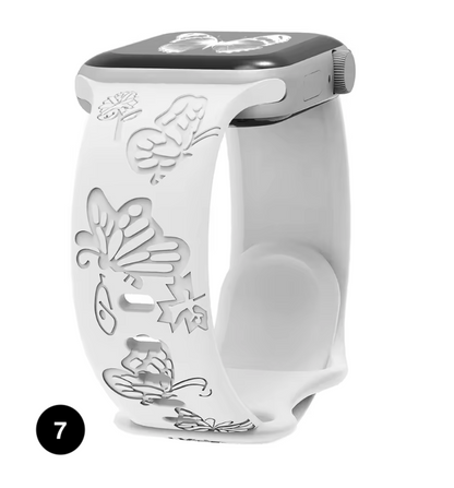 Engraved Silicone Band for Apple Watch – Stylish & Comfortable Strap